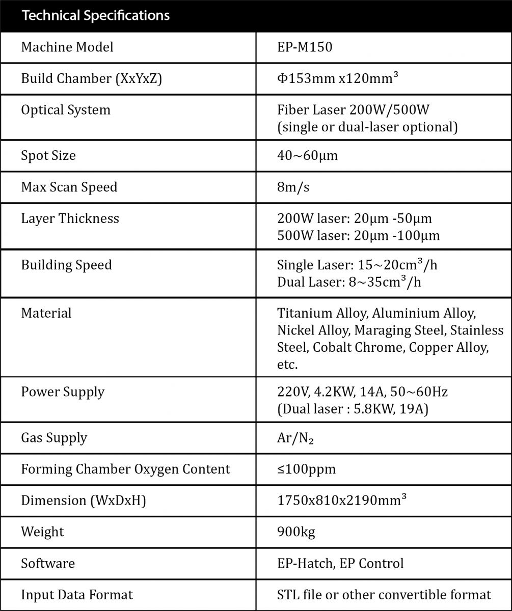 EP-M150 Metal 3D Printer | DTS